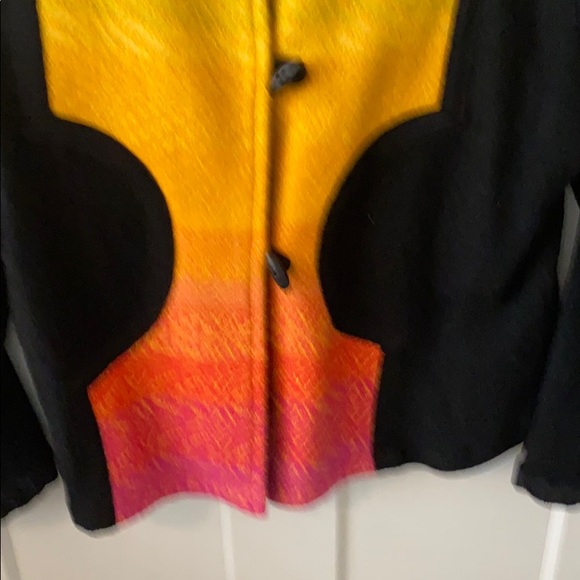 Handmade handwoven Jacket.  Unique design. - Picture 3 of 5